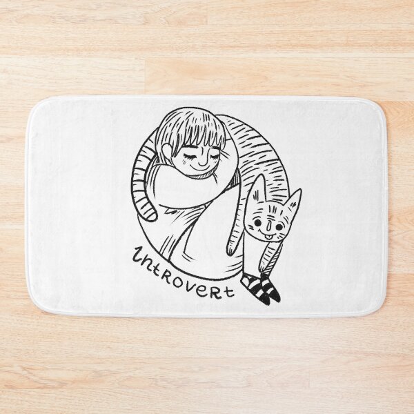 Item preview, Introvert with cat, cat introvert, introverting, animals lovers, INFJ art, designed and sold by Dormitria.