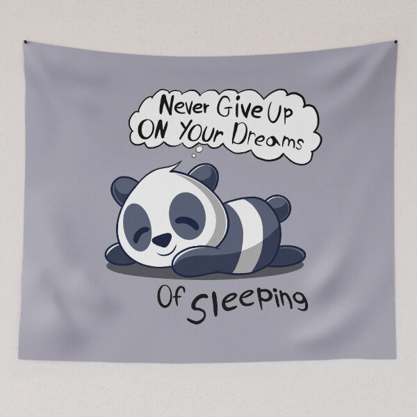 Item preview, Panda Says Never Give Up Your Dreams  designed and sold by RedPandaTee.