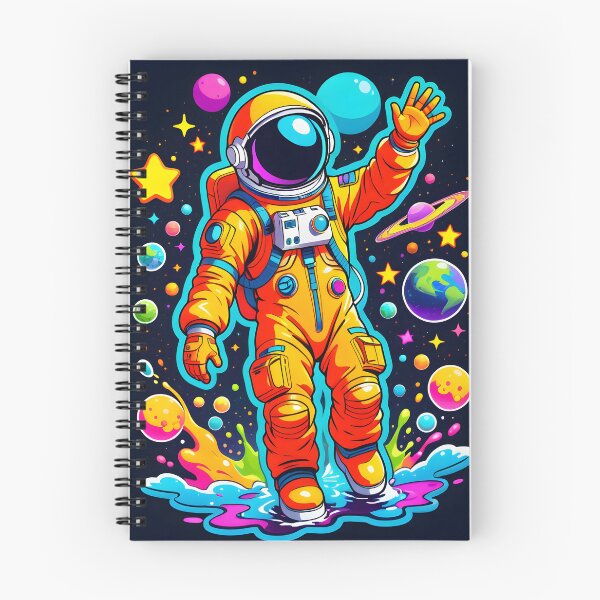 Item preview, psychedelic astronaut in comic style say hello designed and sold by Ludmi-linea.