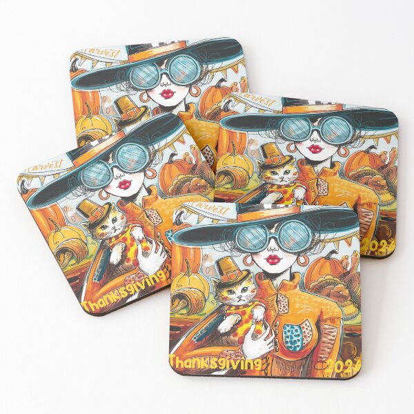Item preview, Expressions Unbound- Cat Thanksgiving designed and sold by Furbabies Art.