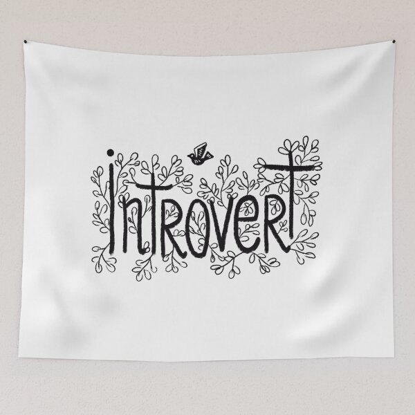 Item preview, Introvert lettering, simple drawing, for introverts designed and sold by Dormitria.