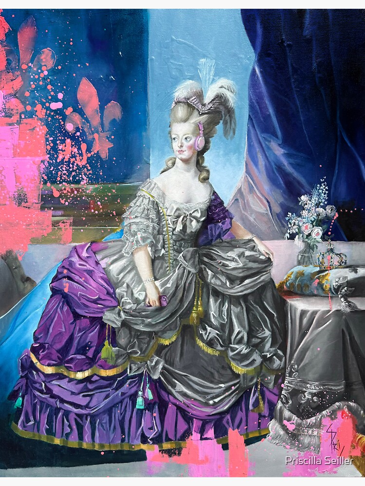 Aperçu 3 sur 3. Sticker avec l'œuvre Marie-Antoinette revisitée créée et vendue par Aldarane.