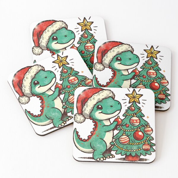 Item preview, Cute Christmas Dino Decorating Tree with Ornaments designed and sold by lubushop1.