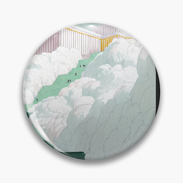 Item preview, Dreamlike Path to the Temple in the Clouds with Bold Colors designed and sold by regnumsaturni.