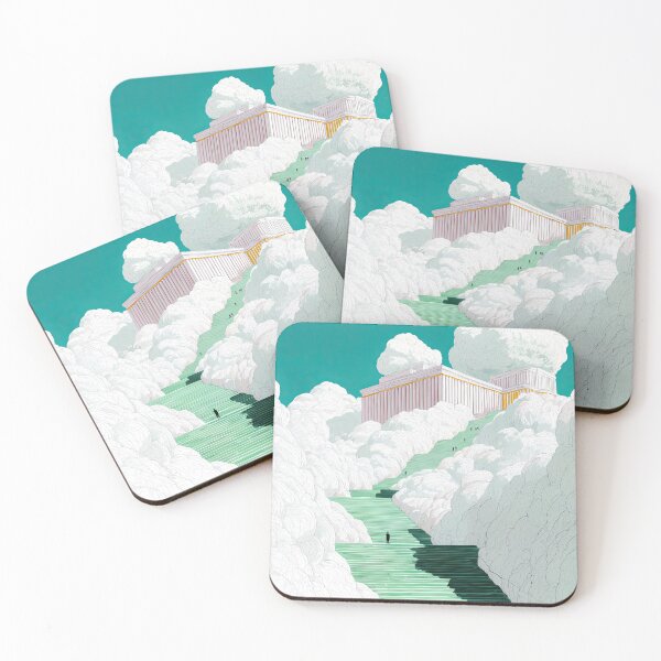 Item preview, Dreamlike Path to the Temple in the Clouds with Bold Colors designed and sold by regnumsaturni.