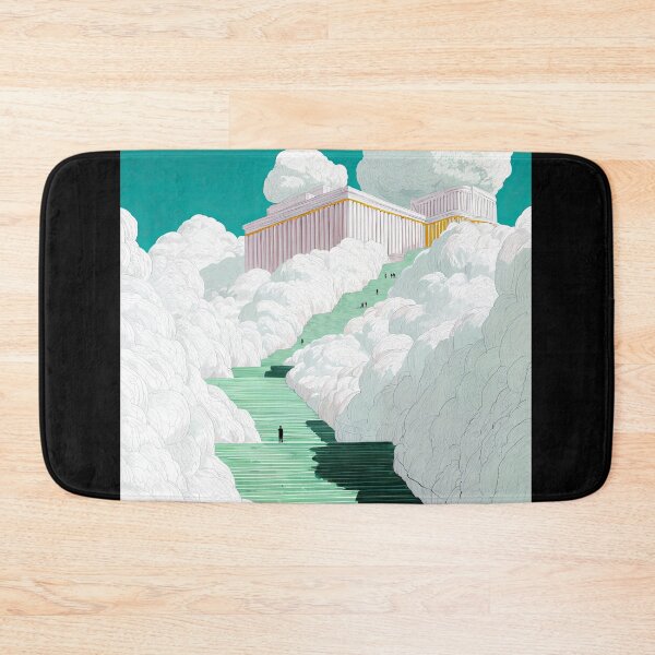 Item preview, Dreamlike Path to the Temple in the Clouds with Bold Colors designed and sold by regnumsaturni.
