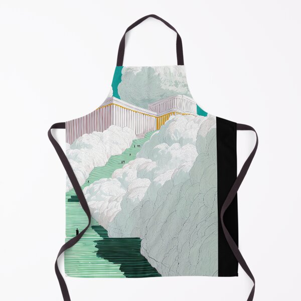Item preview, Dreamlike Path to the Temple in the Clouds with Bold Colors designed and sold by regnumsaturni.