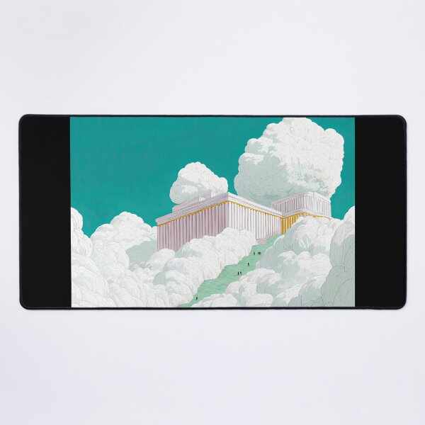Item preview, Dreamlike Path to the Temple in the Clouds with Bold Colors designed and sold by regnumsaturni.