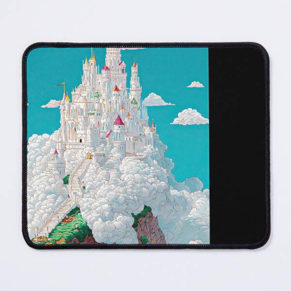 Item preview, Majestic Castle in the Clouds Fantasy Landscape Art designed and sold by regnumsaturni.