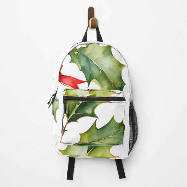 Item preview, Holly Watercolor Minimalist Florals Pattern Green Red ,Christmas Romantic Elegant Pattern designed and sold by KolorellaS.