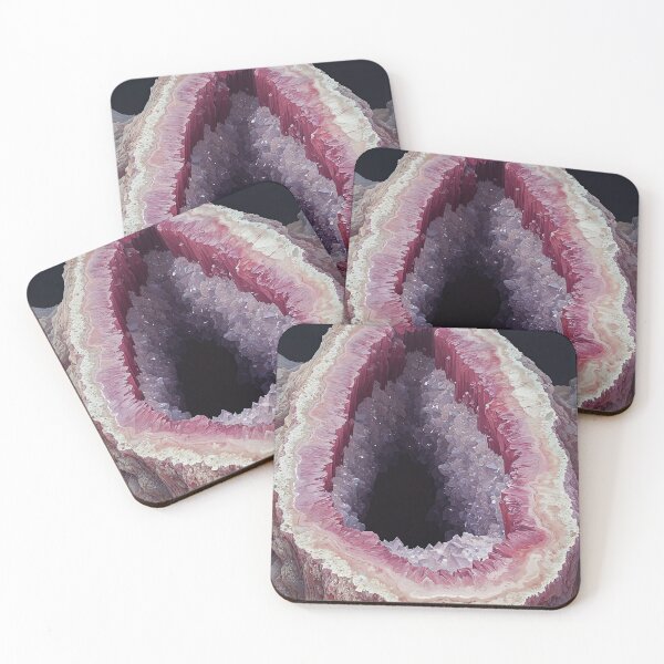 Item preview, Mesmerizing Crystal Geode Art with Vibrant Pink and Purple Hues designed and sold by regnumsaturni.