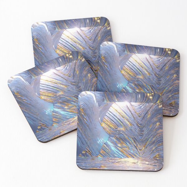 Item preview, Futuristic shiny abstract design in blues, yellow magnesium designed and sold by ruiztiger70.