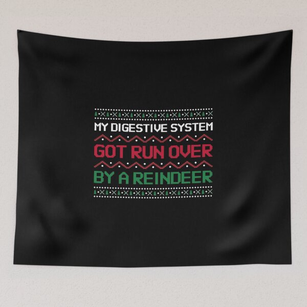 Item preview, Digestive System Got Run Over Reindeer Hoodies T-Shirts Funny Christmas  IBS Crohns Gastritis GERD Stomach Ache  Humor Tees designed and sold by ChronicillnessT.
