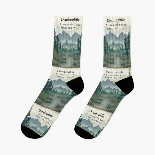 Item preview, DENDROPHILE a person who loves forests and trees - misty forest scene  designed and sold by Scat the cat.