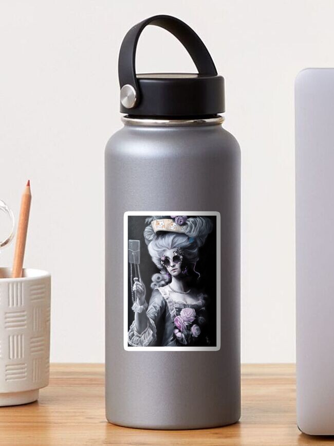 Aperçu 1 sur 3. Sticker avec l'œuvre Marie-Antoinette aux roses créée et vendue par Aldarane.