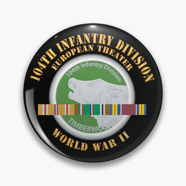 Item preview, 104th Infantry Division - Europe - Ribbons Centered - w Txt w PAC  WWII X 300 designed and sold by Military Insignia Products.