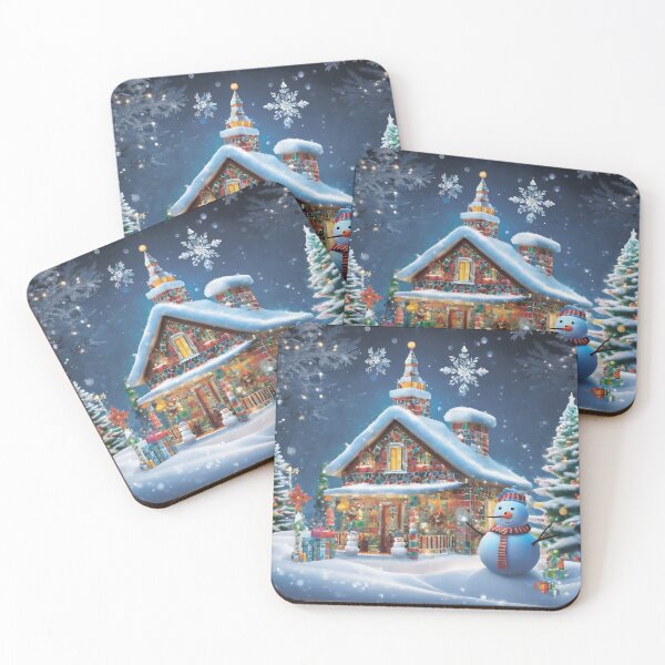 Item preview, Winter landscape. Winter cottage and snowmen. designed and sold by MagelliShop.