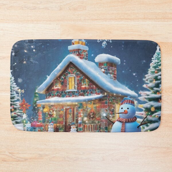 Item preview, Winter landscape. Winter cottage and snowmen. designed and sold by MagelliShop.
