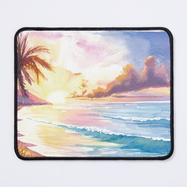 Item preview, Romantic Waikiki Hawaii Beach Dreams Sunset Scene designed and sold by artshop77.