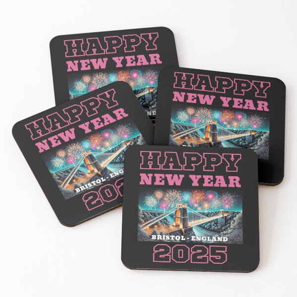 Item preview, Happy New Year 2025 - Bristol - Pink Edition designed and sold by Manic Merch Designs.