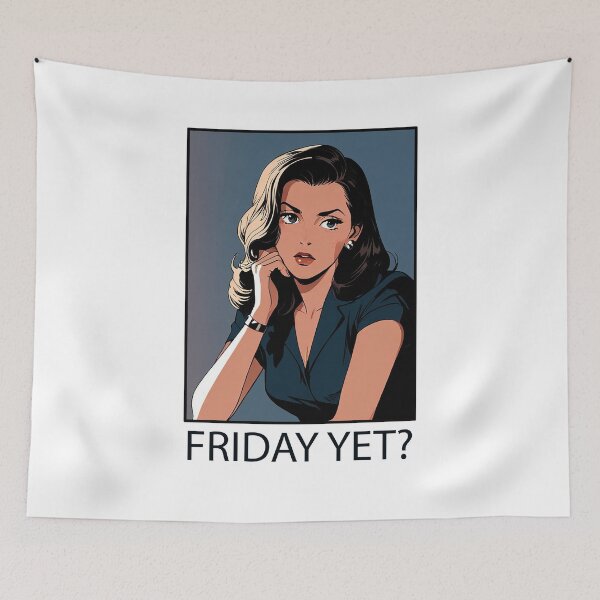 Item preview, Friday Yet? Illustration designed and sold by NordicBadger.
