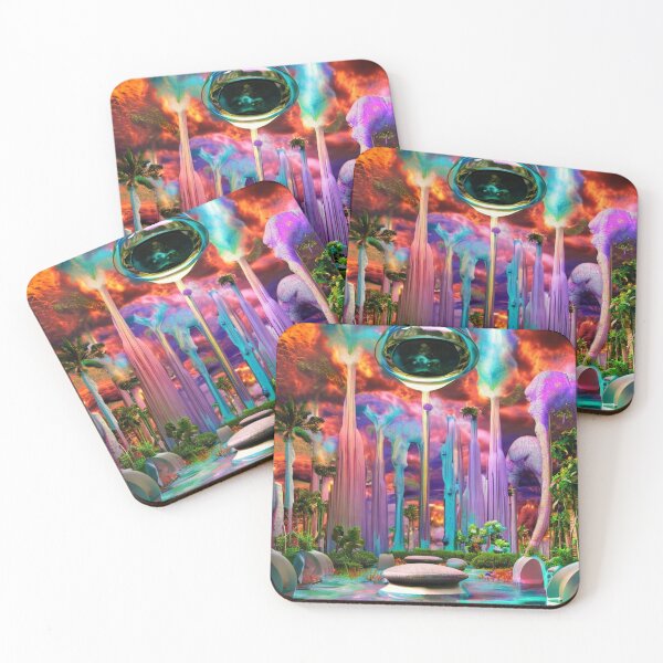 Item preview, Futuristic abstract colorful landscape inspired by calcium. designed and sold by ruiztiger70.