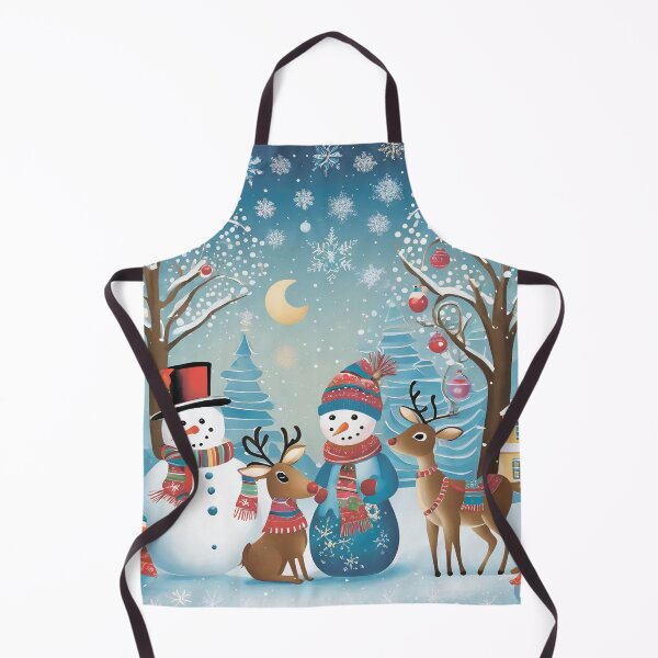 Item preview, Winter landscape. Snowmen and reindeers. designed and sold by MagelliShop.