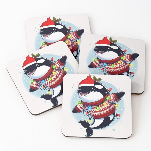 Item preview, Funny orca killer whale Wearing a Festive Sweater With Christmas lights ,Christmas orca designed and sold by onemood.
