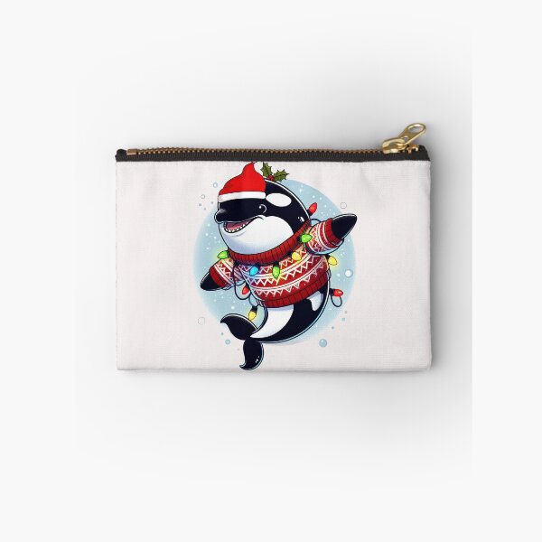 Item preview, Funny orca killer whale Wearing a Festive Sweater With Christmas lights ,Christmas orca designed and sold by onemood.
