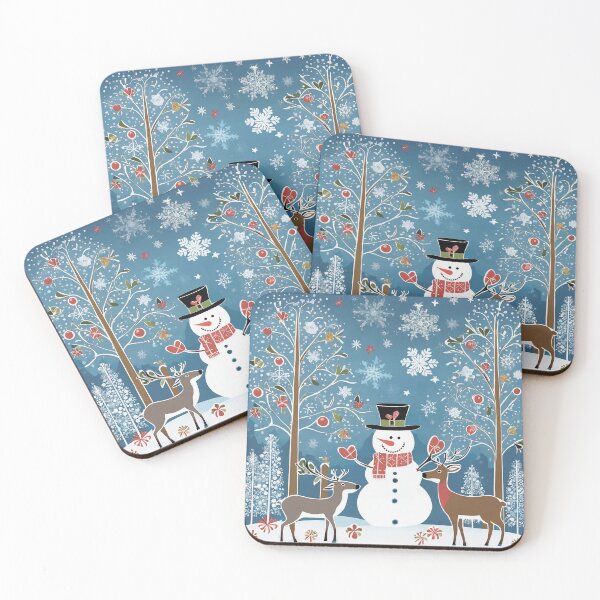 Item preview, Winter landscape. Snowmen and reindeers. designed and sold by MagelliShop.