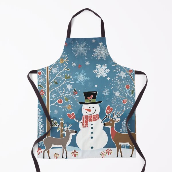 Item preview, Winter landscape. Snowmen and reindeers. designed and sold by MagelliShop.