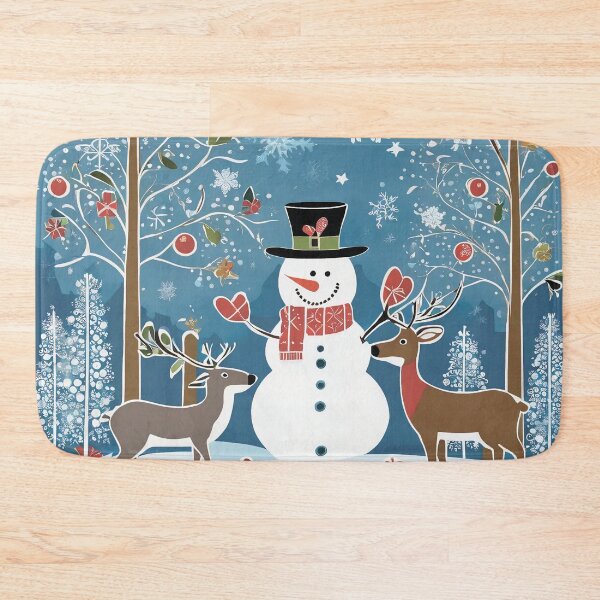 Item preview, Winter landscape. Snowmen and reindeers. designed and sold by MagelliShop.