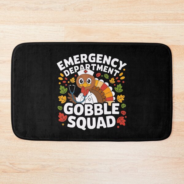 Item preview, Emergency Department Gobble Squad Nurse Thanksgiving Turkey designed and sold by Imaginarium Design.