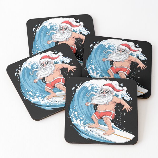 Item preview, Santa surfing, santa catches a wave designed and sold by Dot1001.