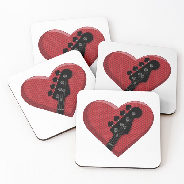 Item preview, Bass Guitar Love Heart w Amp Grill Music  designed and sold by SaltCreatives.