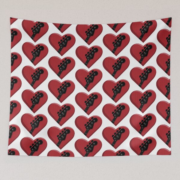 Item preview, Bass Guitar Love Heart w Amp Grill Music  designed and sold by SaltCreatives.