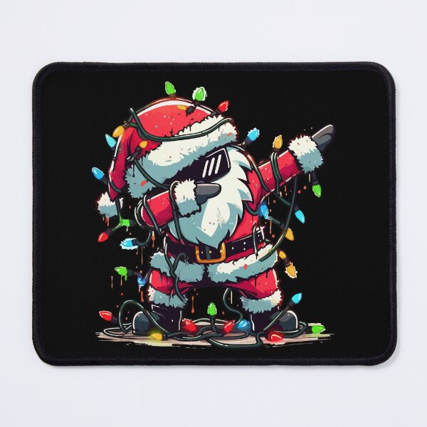 Item preview, Dabbing Santa Claus Tangled in Christmas Lights Kawaii designed and sold by TomFrontierArt.