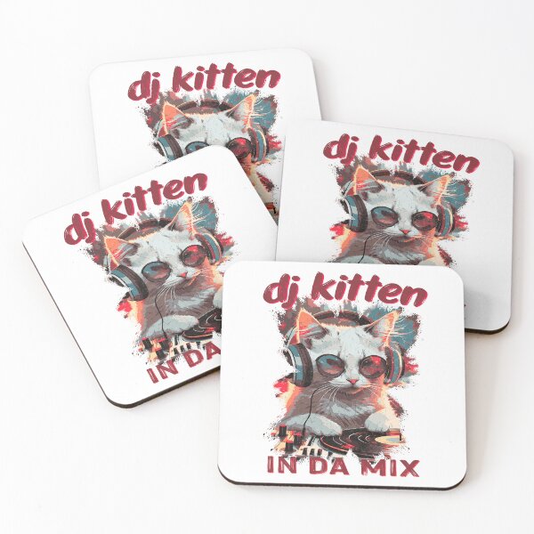 Item preview, DJ kitty in the mix. Funny cat mixing music at an EDM party. designed and sold by Boogeyman Bill.