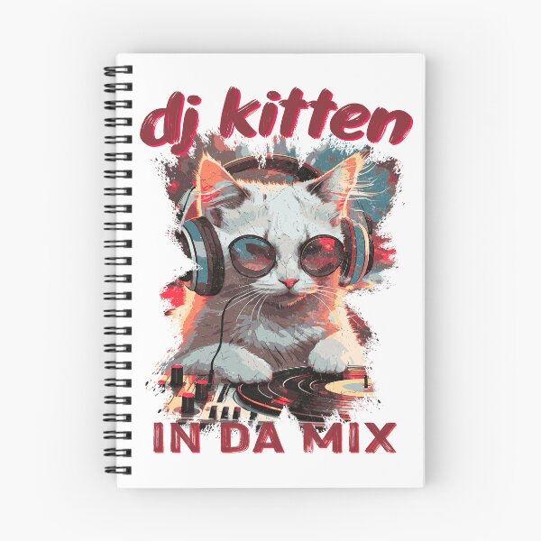 Item preview, DJ kitty in the mix. Funny cat mixing music at an EDM party. designed and sold by Boogeyman Bill.