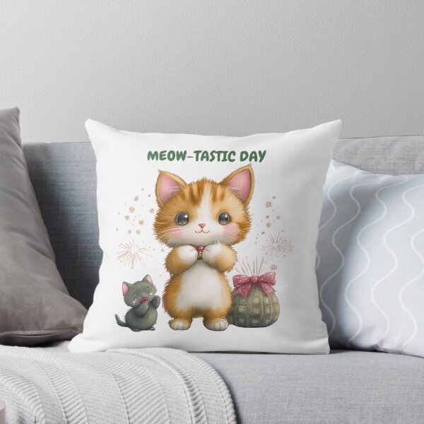 Item preview, Meow-tastic Day Art, Cute Cat Illustration, Adorable Kitten Poster, Feline Fun Print, Happy Cat Decor, Sweet Cat Artwork, Playful Cat Design, Cute Animal Art designed and sold by BukkyStory.