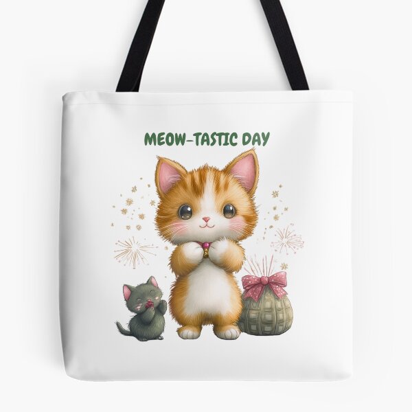 Item preview, Meow-tastic Day Art, Cute Cat Illustration, Adorable Kitten Poster, Feline Fun Print, Happy Cat Decor, Sweet Cat Artwork, Playful Cat Design, Cute Animal Art designed and sold by BukkyStory.