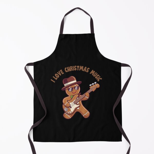 Item preview, Gingerbread man plays the guitar, bass guitar, musician , Santa's favorite guitar teacher,music lover, guitar player designed and sold by KolorellaS.