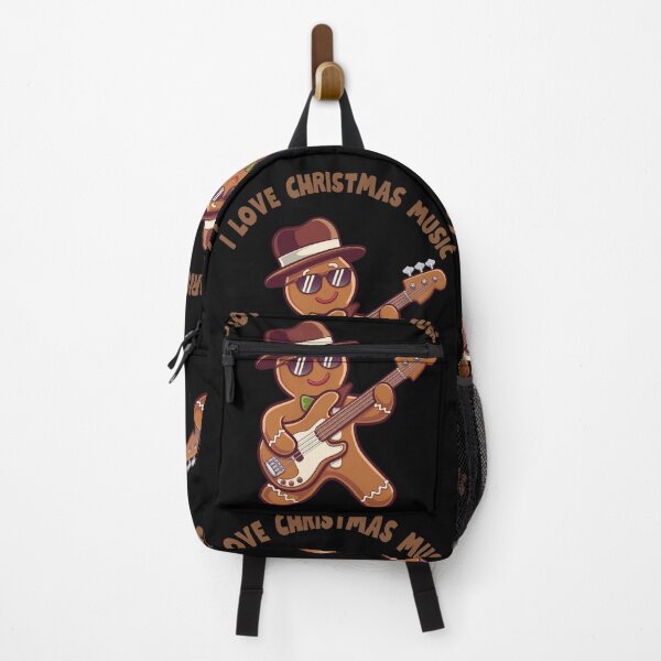 Item preview, Gingerbread man plays the guitar, bass guitar, musician , Santa's favorite guitar teacher,music lover, guitar player designed and sold by KolorellaS.