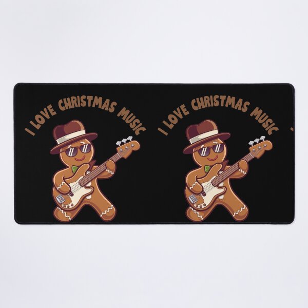 Item preview, Gingerbread man plays the guitar, bass guitar, musician , Santa's favorite guitar teacher,music lover, guitar player designed and sold by KolorellaS.