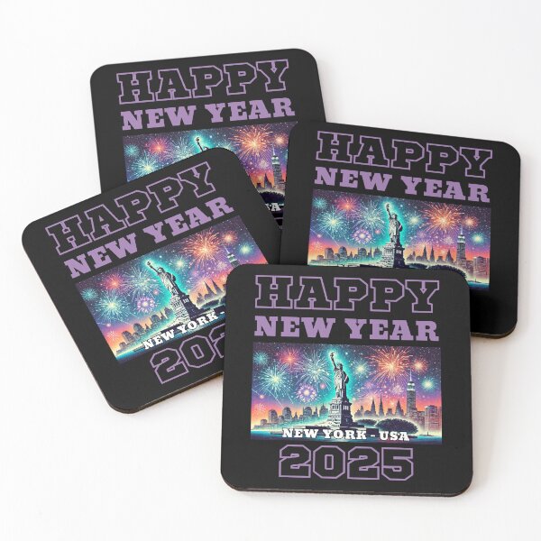 Item preview, Happy New Year 2025 - New York - Purple Edition designed and sold by Manic Merch Designs.