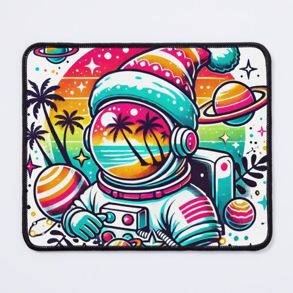 Item preview, Cosmic Santa Astronaut in Space designed and sold by AIARTIST1.