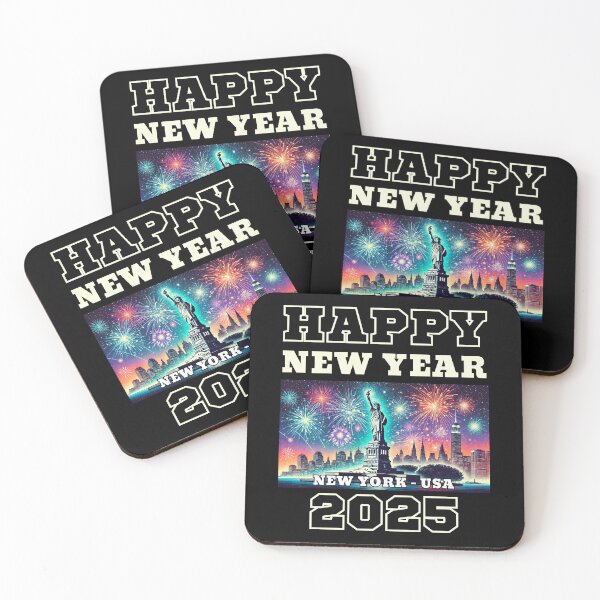 Item preview, Happy New Year 2025 - New York - Yellow Edition designed and sold by Manic Merch Designs.