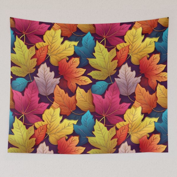 Item preview, Autumn Charm: A colourful rustic pattern with leaves in earthy tones, creating a natural and organic feel. designed and sold by Grang Art Artistic Designs.