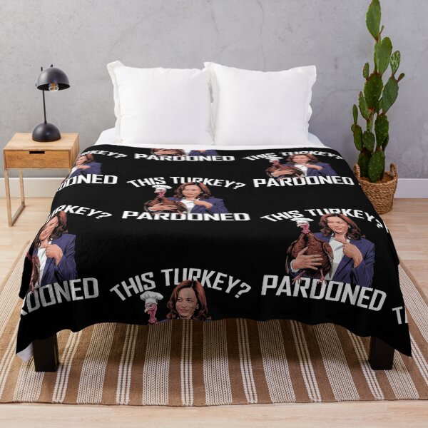 Item preview, This Turkey? Pardoned! - Funny President Kamala Harris Quote Satire, Thanksgiving holiday designed and sold by CottonGarb.