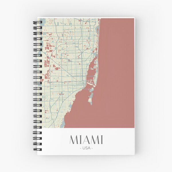 Item preview, Miami Map – Beige and Terracotta Design designed and sold by TerraFrame.